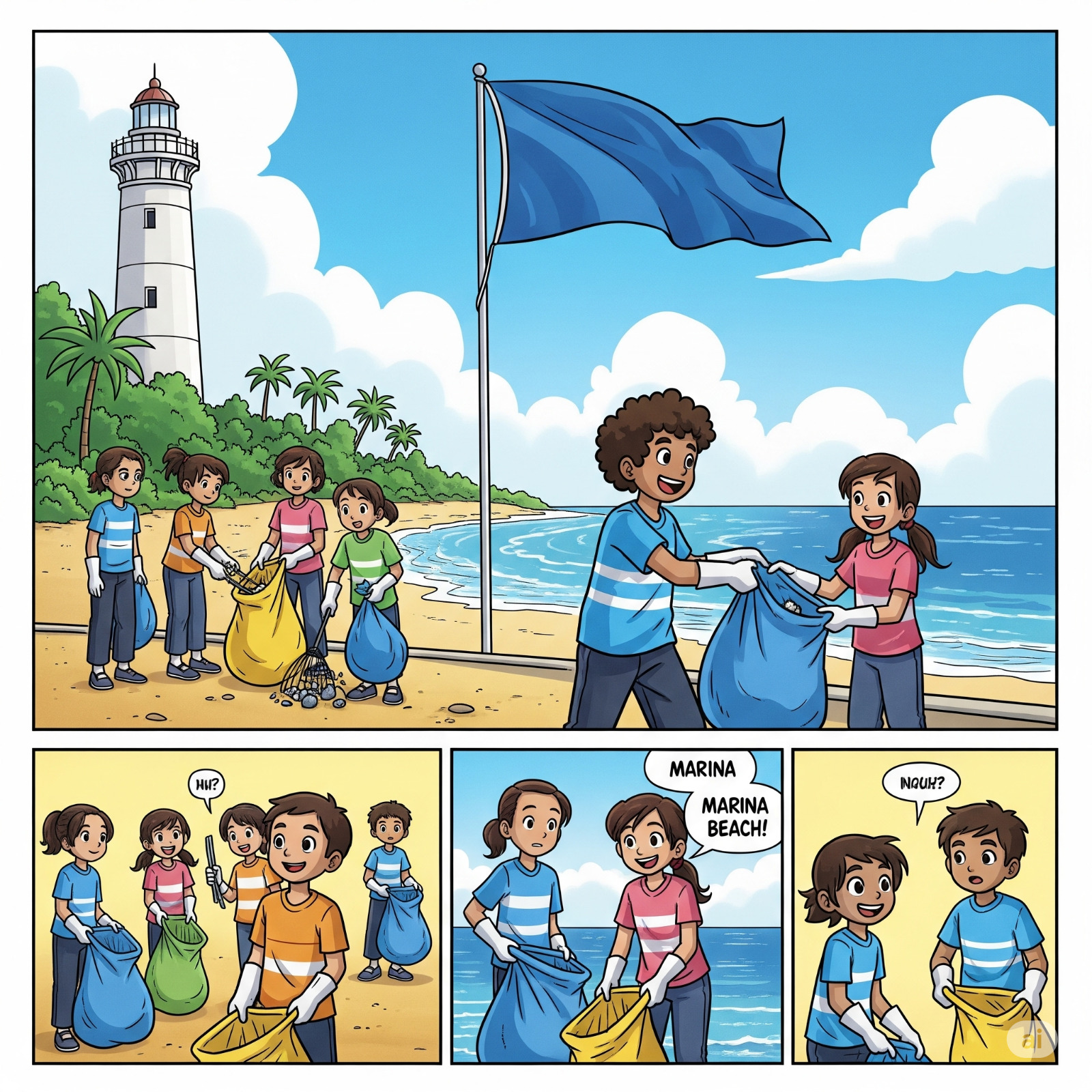 Blue flag beach
