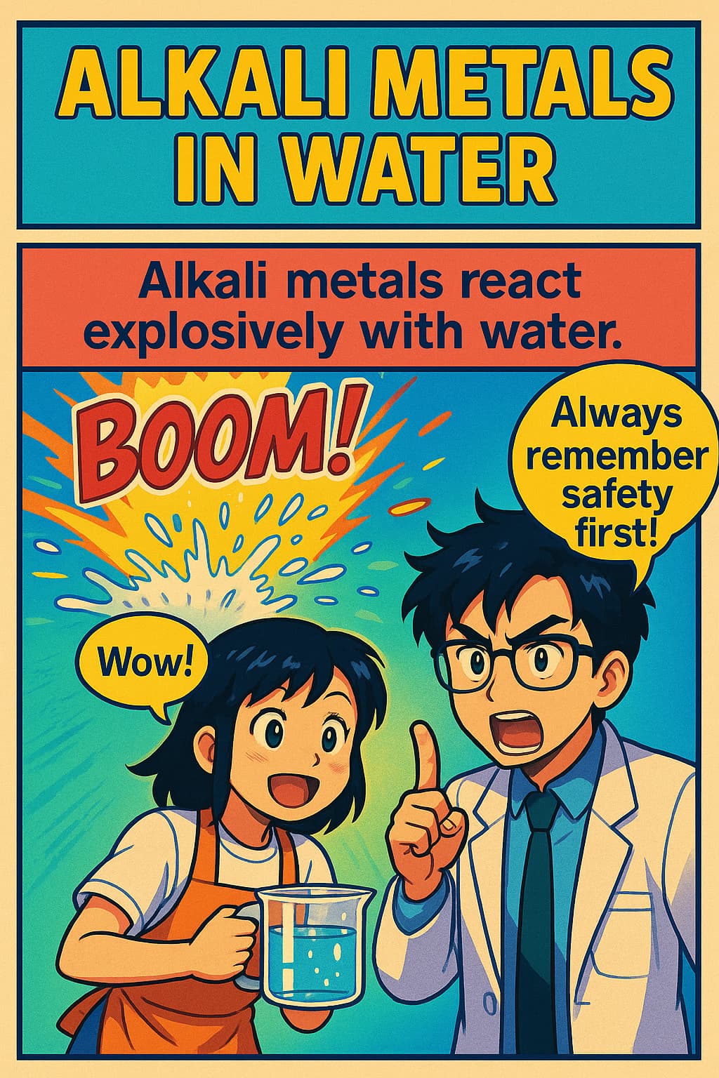 Alkali metals in water